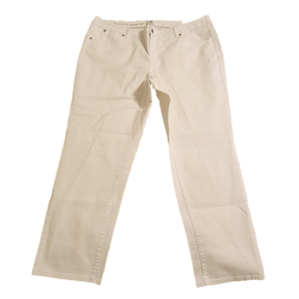 Talbots Signature W slim stretch‎ ankle white denim jeans plus size 20 22 new!!! - Picture 2 of 12